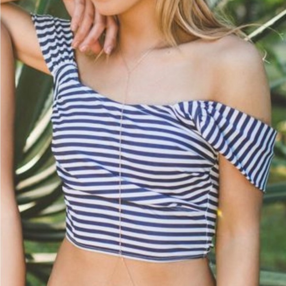 Albion Other - Albion fit swim bikini pana stripe crop top